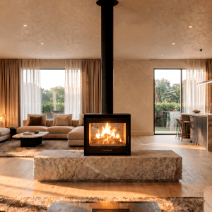 Forge D60 Double Sided Freestanding Fireplace