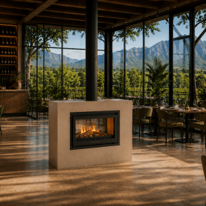 Forge D80 Double Sided Built-In Fireplace